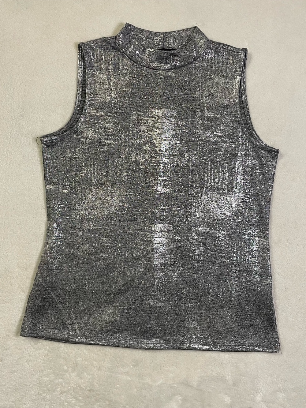 Park & Main Shimmery Metallic Going Out Tank Top size M